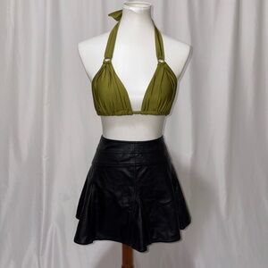 Pilcro Black Leather skirt